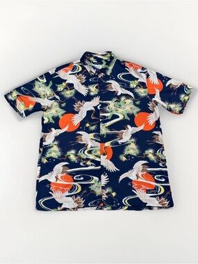 Superdry - *NWOT* Men’s Japanese Crane Print Button Down SS Shirt (Size: M)